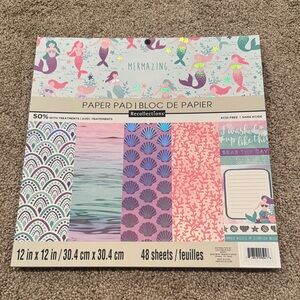 Recollections Mermazing Paper Pad - Pink, Purple, Blue